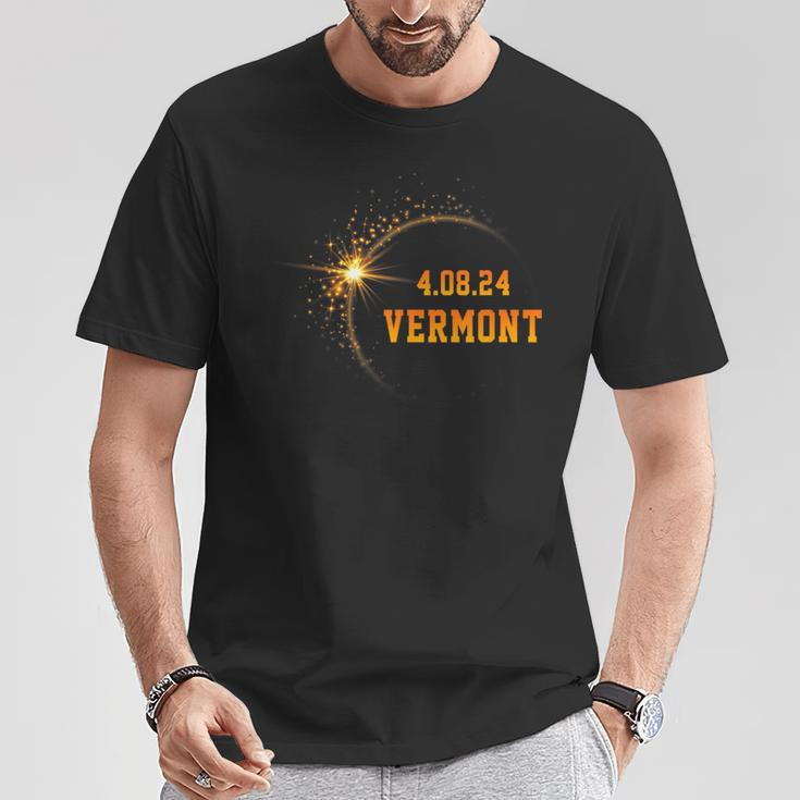 Vermont Of Usa Total Solar Eclipse April 8Th 2024 T-Shirt Unique Gifts