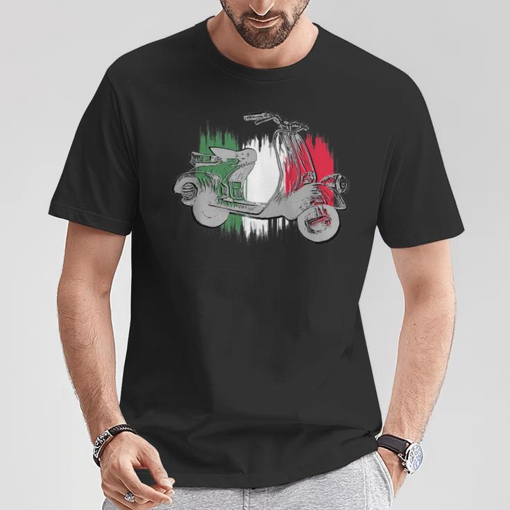 Vespa Scooter Vintage Retro Italian Flag T-Shirt Lustige Geschenke