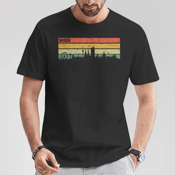 Vienna Vintage Skyline Retro City Austria Austria T-Shirt Lustige Geschenke