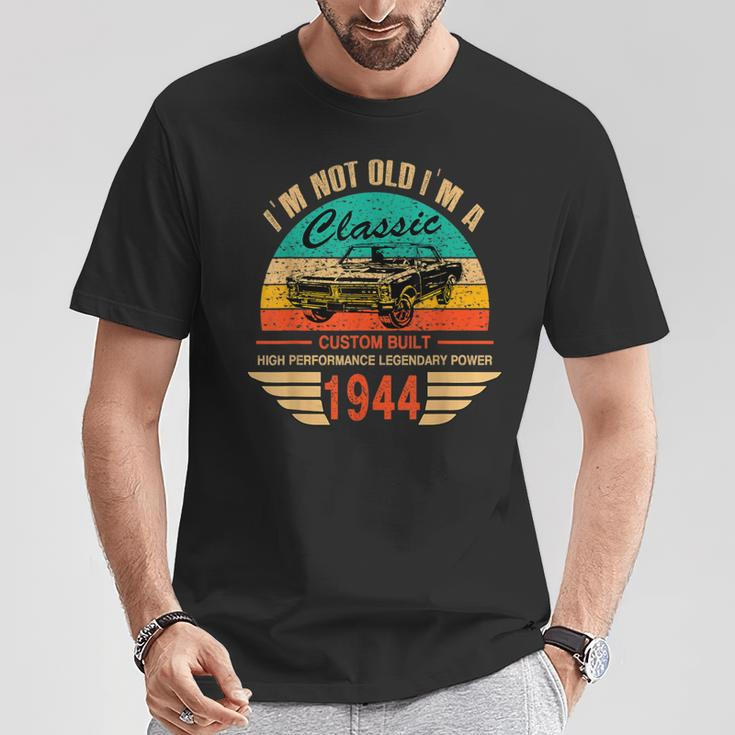 Vintage 1944 Classic Car Apparel For Legends Born In 1944 T-Shirt Unique Gifts