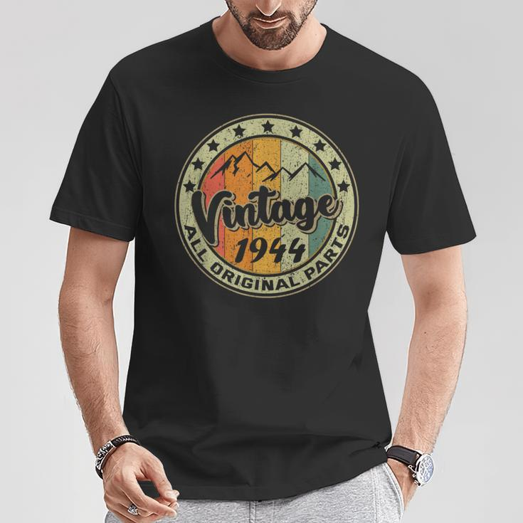 Vintage 1944 Retro 80 Year Old 80Th Birthday T-Shirt Unique Gifts