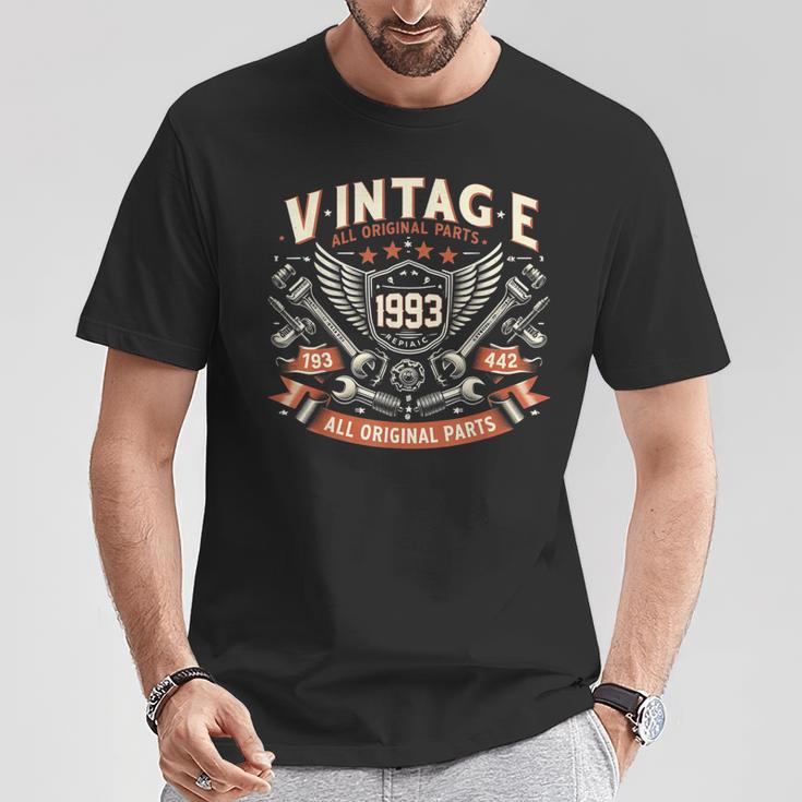 Vintage 1993 Born In 1993 Birthday Mechanic T-Shirt Unique Gifts