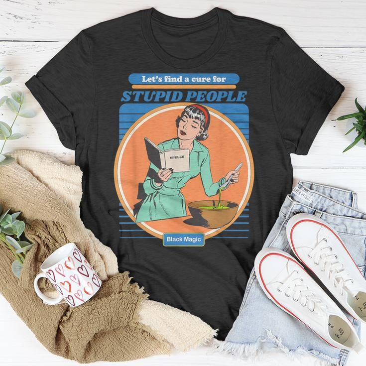 Vintage Aesthetic Let's Find A Cure For Stupid People T-Shirt Unique Gifts