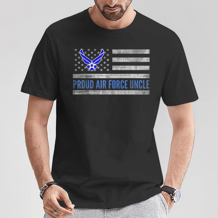 Vintage American Flag Proud Air Force Uncle Veteran Day T-Shirt Unique Gifts