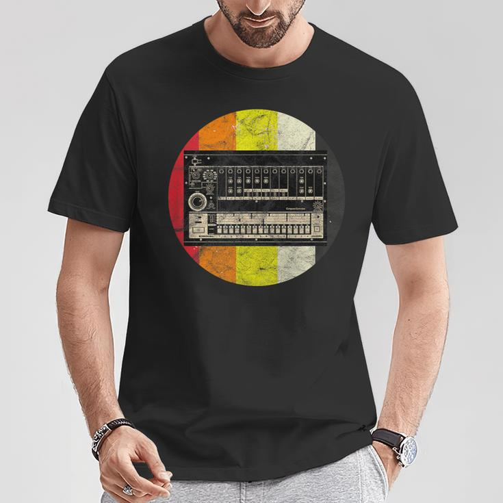 Vintage Analogue Drum Machine Retro Synth Synthesizer Studio T-Shirt Lustige Geschenke