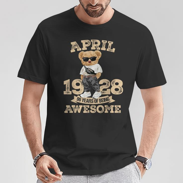 Vintage April 1928 96Th Birthday 96 Year Old Women T-Shirt Unique Gifts