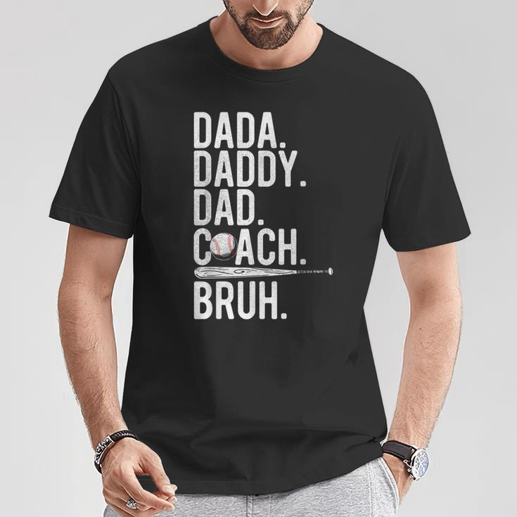 Vintage Baseball Coach Dad Fathers Day Family Humor T-Shirt Unique Gifts