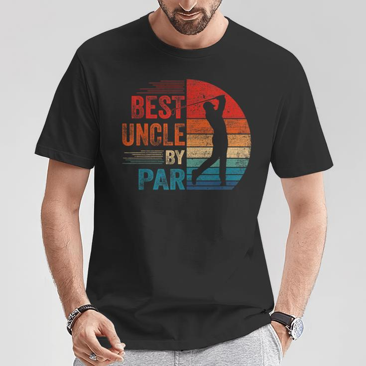Vintage Best Uncle By Par Lover Golf Fathers Day For Golfer T-Shirt Unique Gifts
