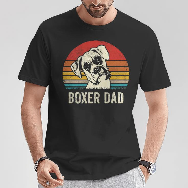 Vintage Boxer Dad Ever Daddy Dog Dad Father T-Shirt Unique Gifts