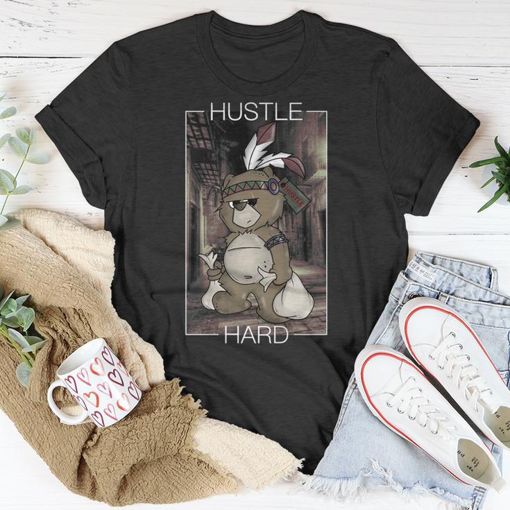 Vintage Hustle Hard Clothing For American Bear Hustler T-Shirt Unique Gifts