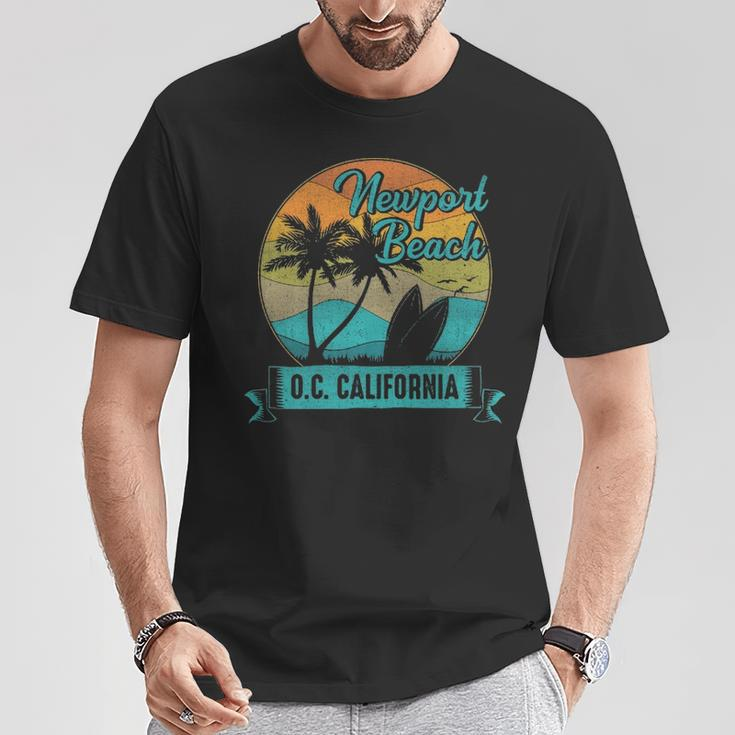 Vintage Newport Beach Orange County California Surfing T-Shirt Unique Gifts