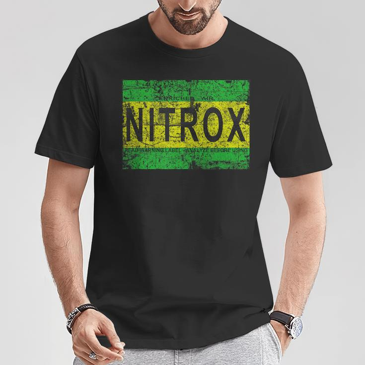 Vintage Nitrox Flag Diver Scuba Diving T-Shirt Unique Gifts