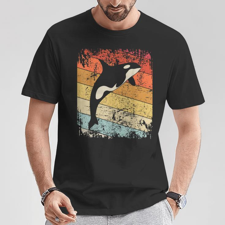 Vintage Orca Whale Retro Killer Whale T-Shirt Lustige Geschenke
