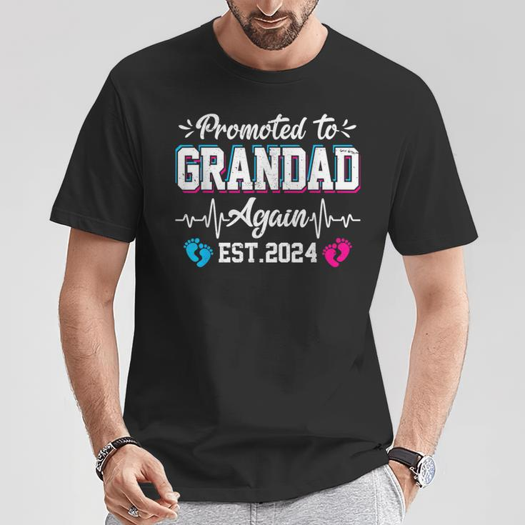 Vintage Promoted To Grandad 2024 Father's Day T-Shirt Unique Gifts