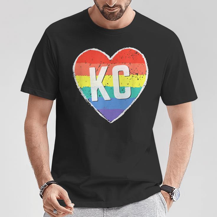 Vintage Rainbow Heart Kc T-Shirt Unique Gifts