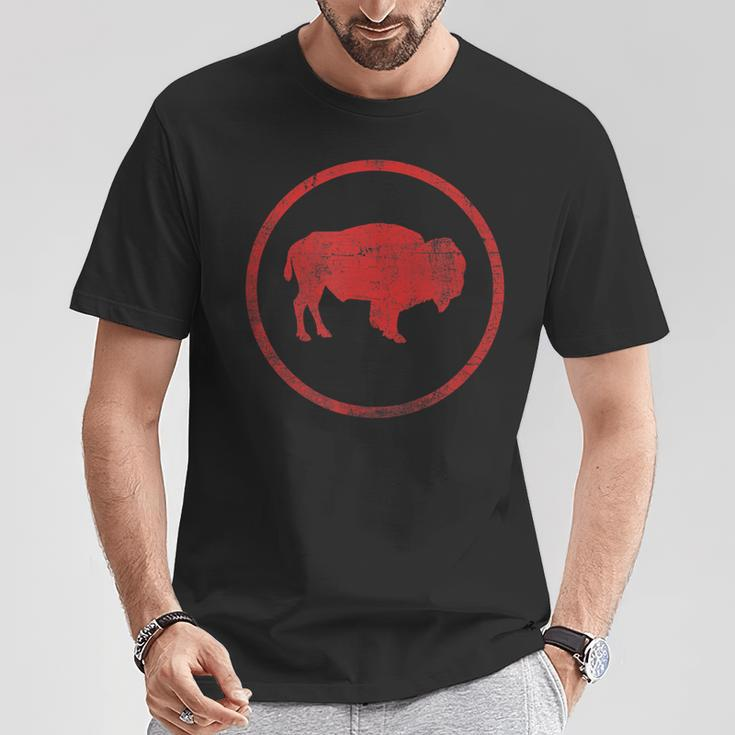 Vintage Retro Bison American Buffalo Simple Minimalist T-Shirt Unique Gifts