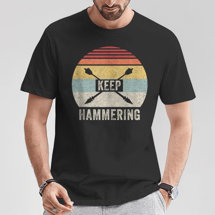 Vintage Retro Keep Hammering Archery Motivational T-Shirt Unique Gifts