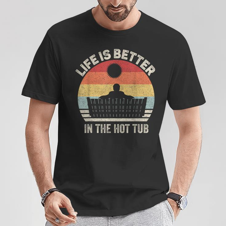 Vintage Retro Life Is Better In The Hot Tub T-Shirt Unique Gifts