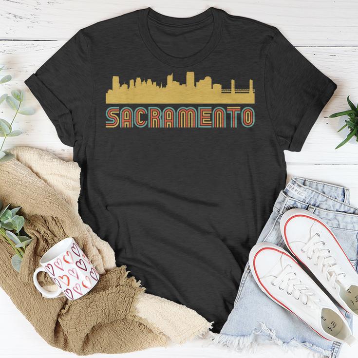 Vintage Retro Sacramento California Skyline T-Shirt Unique Gifts