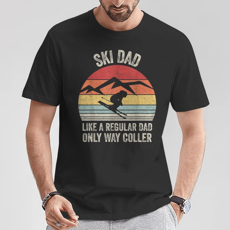 Vintage Retro Ski Dad Like A Regular Dad Only Way Cooler T-Shirt Unique Gifts