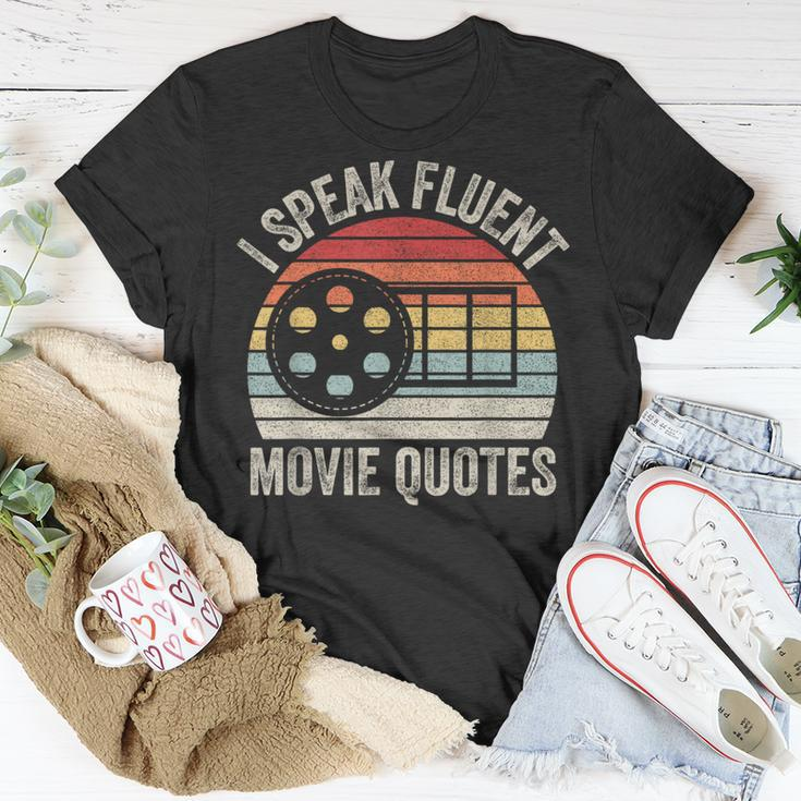 Vintage Retro I Speak Fluent Movie Quotes Movie Lover T-Shirt Unique Gifts