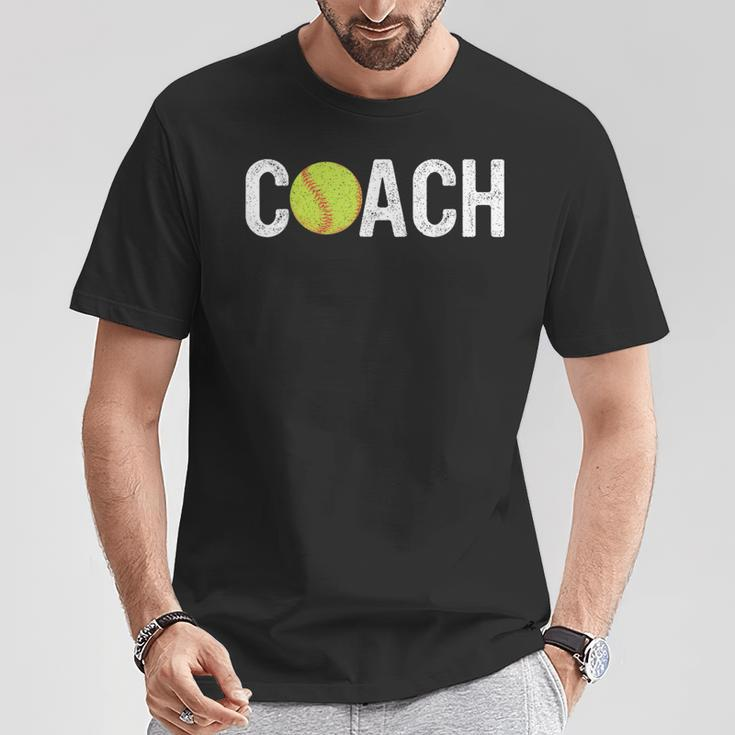 Vintage Softball Coaches Appreciation Softball Coach T-Shirt Funny Gifts
