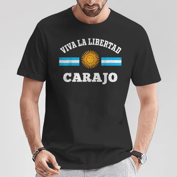 Viva La Libertad Carajo Javier Milei Presidente De Argentina T-Shirt Lustige Geschenke