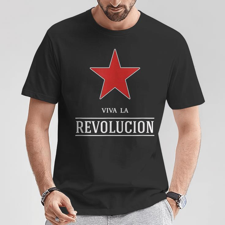 Viva La Revolucion Red Star Es Lebe Die Revolution T-Shirt Lustige Geschenke