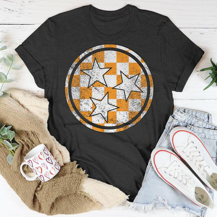 Volunr State Orange And White Checkerboard Tennessee T-Shirt Unique Gifts