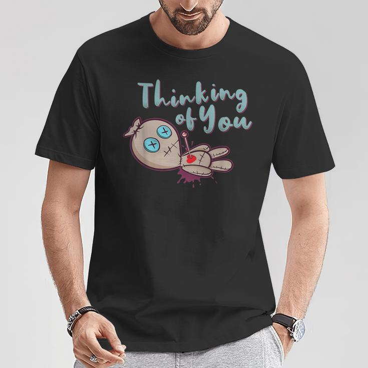 Voodoo Doll Couple Thinking Of You Anti Valentines Day T-Shirt Unique Gifts