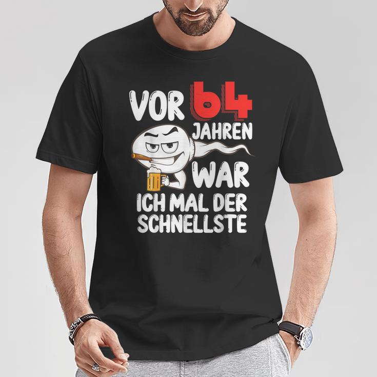 Vor 64 Jahren War Ich Mal Der Fastelste 64Th Birthday Man T-Shirt Lustige Geschenke