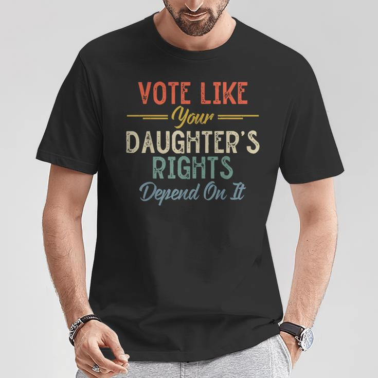Vote Like Your Daughter's Rights Depend On It For Women T-Shirt Unique Gifts