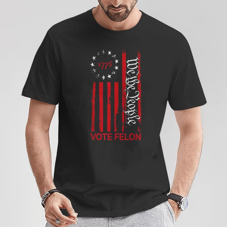 Vote Felon Trump 2024 45 And 47 Voting For The Felon T-Shirt Unique Gifts