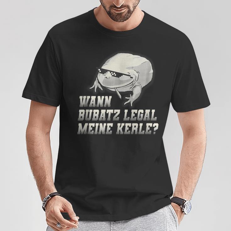 Wann Bubatz Legal Meine Kerle Retro T-Shirt Lustige Geschenke