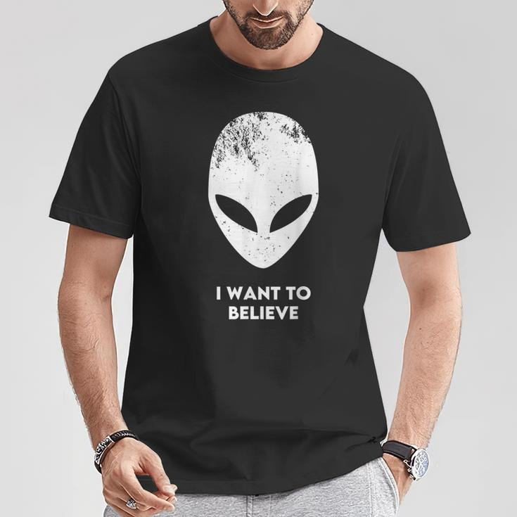 I Want To Believe Alien Alien Alien T-Shirt Lustige Geschenke