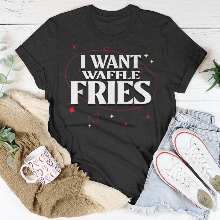 I Want Waffle Fries Meme T-Shirt Unique Gifts