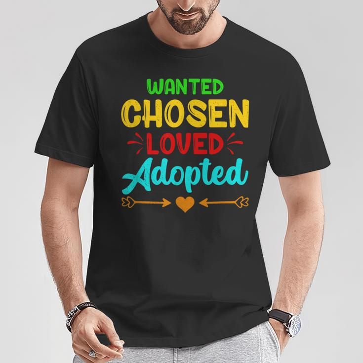 Wanted Chosen Loved Adopted Proud Foster Care Month T-Shirt Unique Gifts