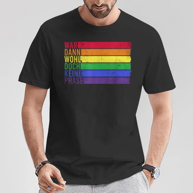 War Wohl Doch Keine Phase T-Shirt - Regenbogen LGBTQ Flagge Design, Schwarz Lustige Geschenke