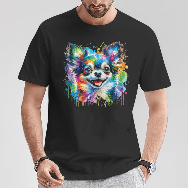 Watercolor Colorful Chihuahua Dogs T-Shirt Funny Gifts