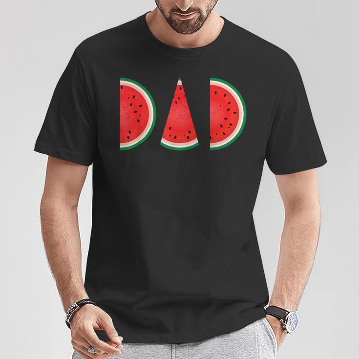 Watermelon Dad Father's Day Graphic Dad T-Shirt Unique Gifts