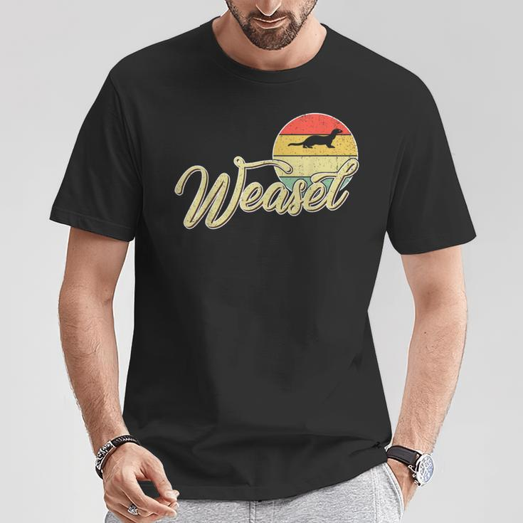 Weasel Vintage Retro Style For Weasel Lover T-Shirt Unique Gifts