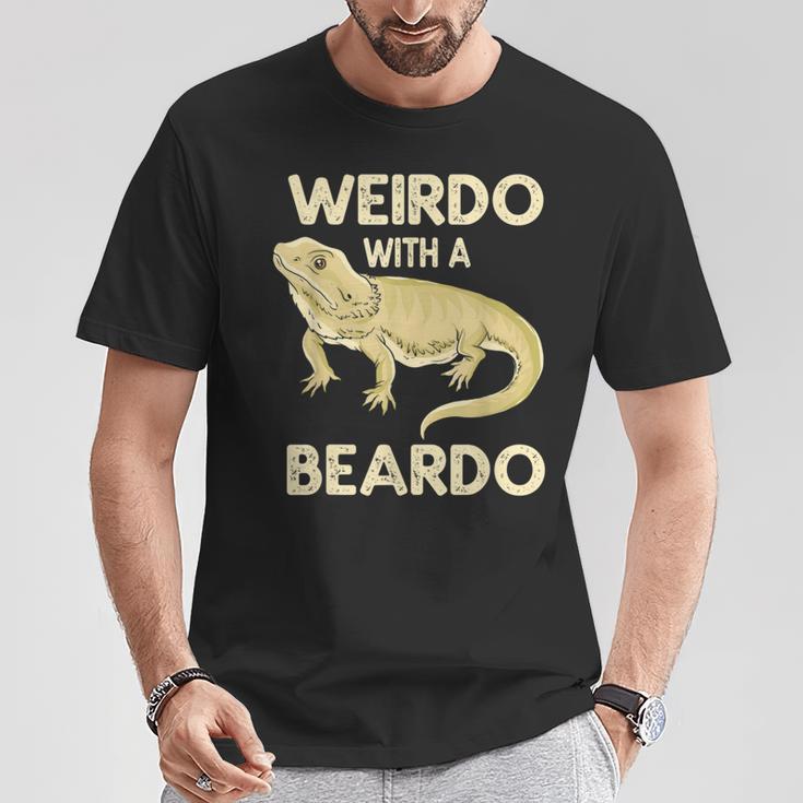 Weirdo With A Beardo Bearded Dragon Lizard T-Shirt Unique Gifts