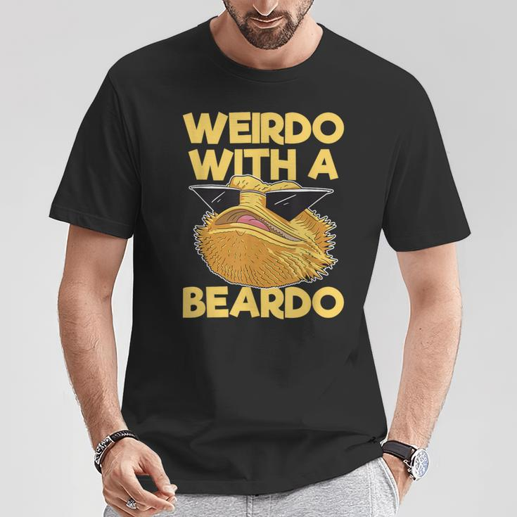 Weirdo With A Beardo Bearded Dragon With Sunglasses T-Shirt Unique Gifts