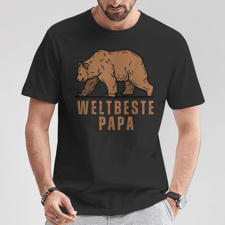 Weltbeste Papa 2024Atertag Bear Geschenkideen T-Shirt Lustige Geschenke