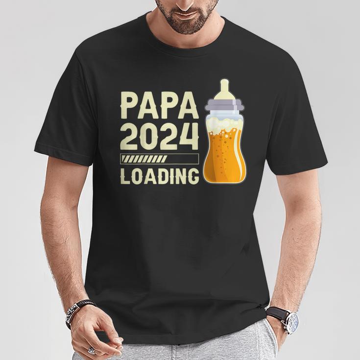 'Werdender Papa Zututkunft Papa Papa 2024 Loading' T-Shirt Lustige Geschenke