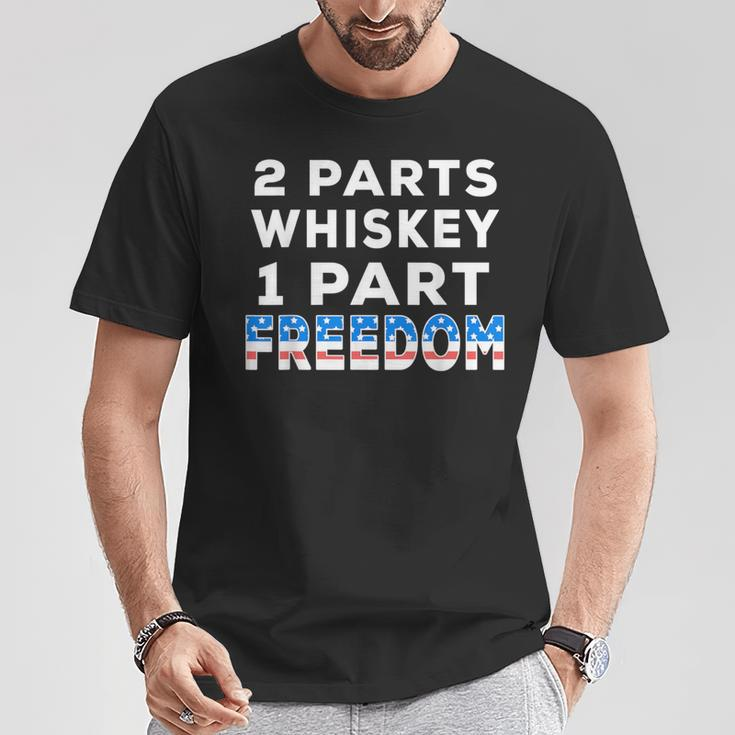 Whiskey And Freedom Patriotic Usa Flag Fourth 4Th Of July T-Shirt Unique Gifts