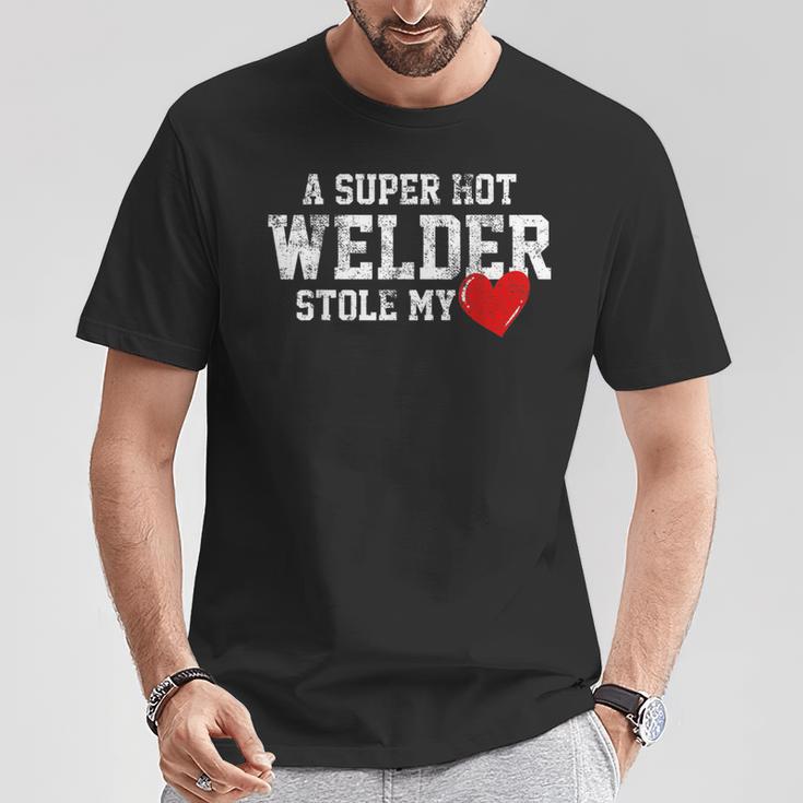 Wife Girlfriend Welder Welding T-Shirt Unique Gifts