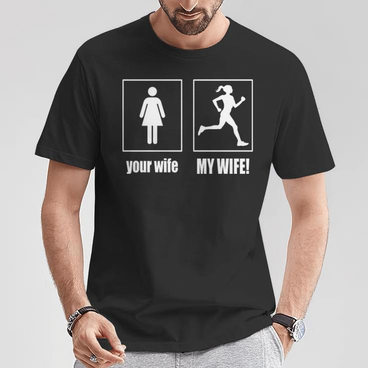 My Wife Is A Runner T-Shirt Unique Gifts