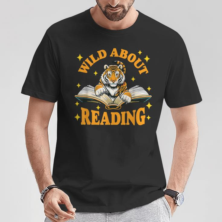 Wild About Reading Tiger For Teachers & Students T-Shirt Unique Gifts