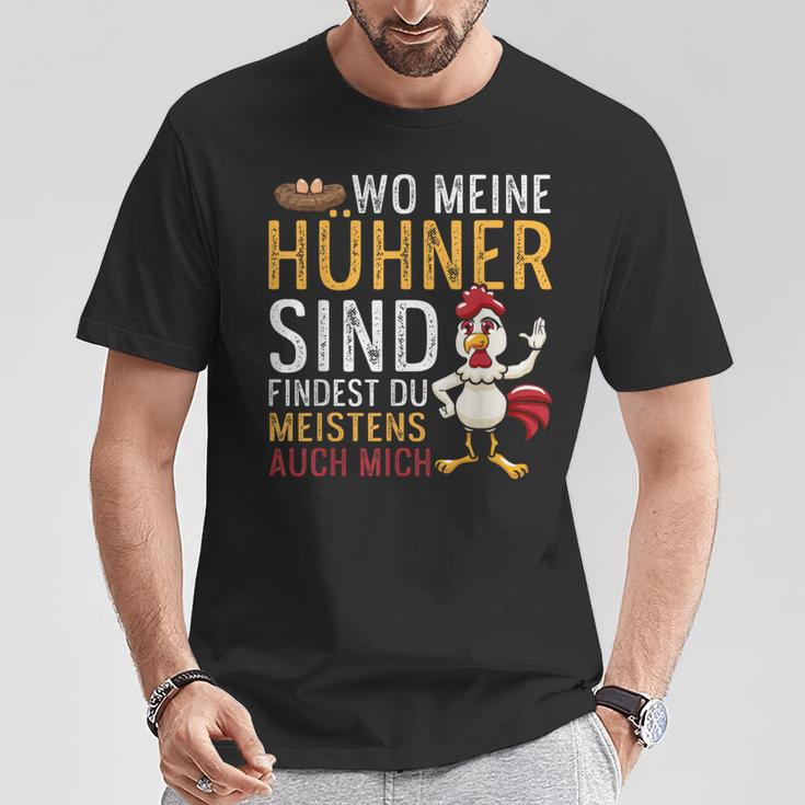 Wo Meine Hühner Sind Bin Auch Ich Iges Hennen T-Shirt Lustige Geschenke